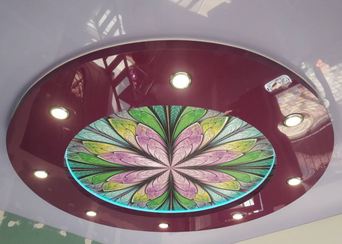 glossy two-level tensile structure