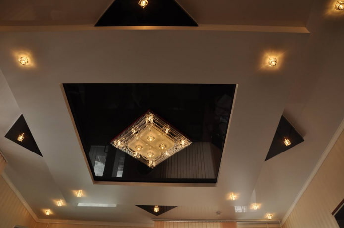 multilevel plasterboard and tension structure multilevel plasterboard and tension structure