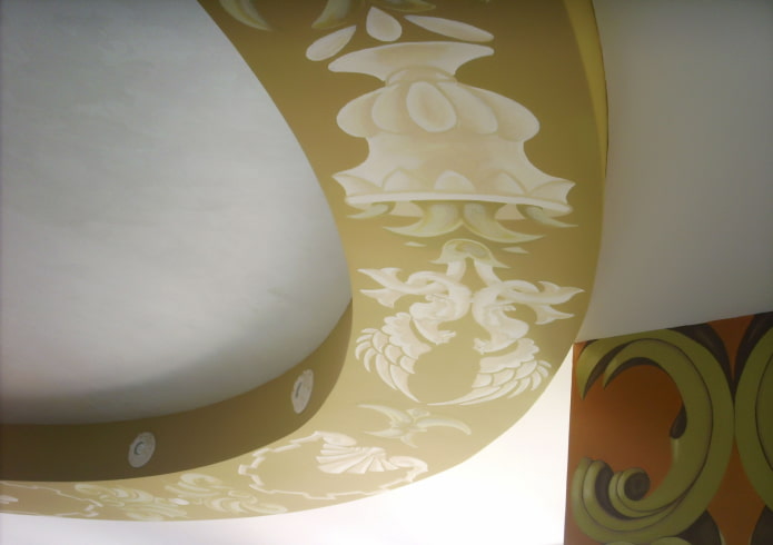 plasterboard construction with patterns