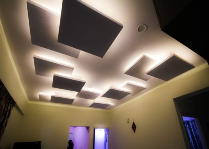 plasterboard construction in squares