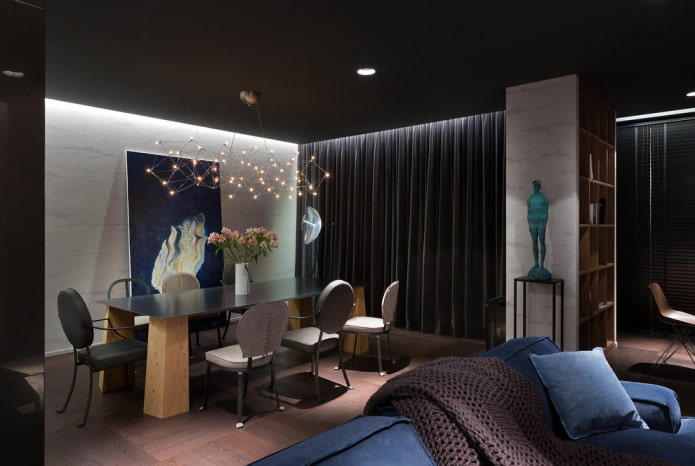 plasterboard construction in black