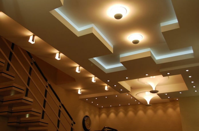 plasterboard construction in the form of a labyrinth