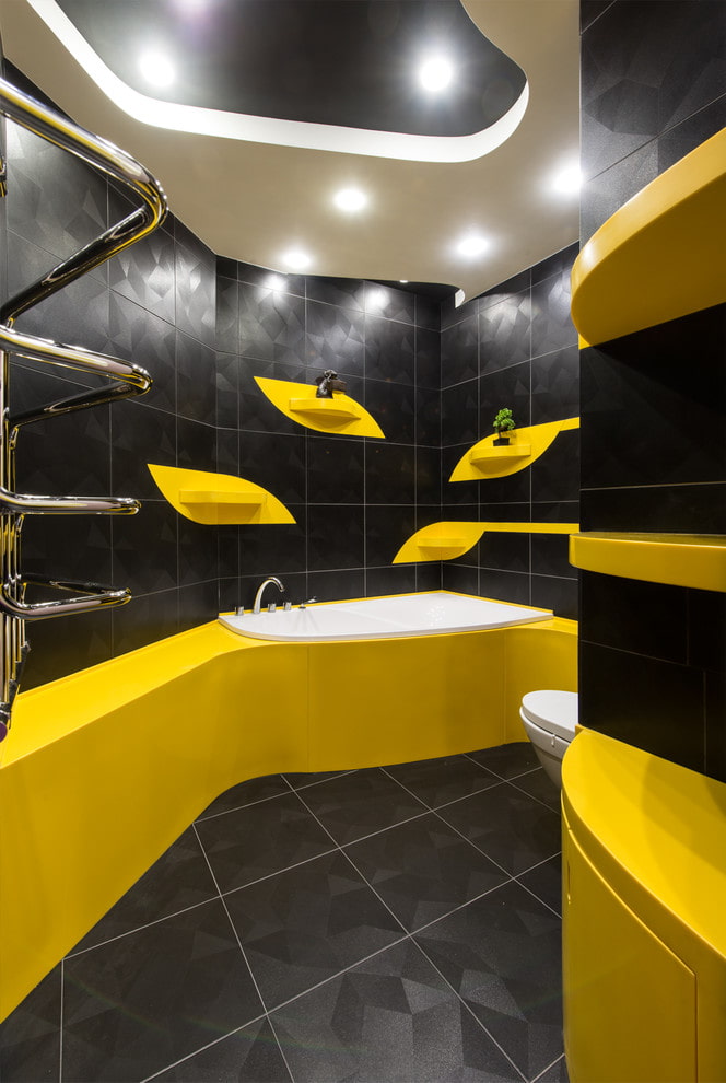 plasterboard structures in the bathroom