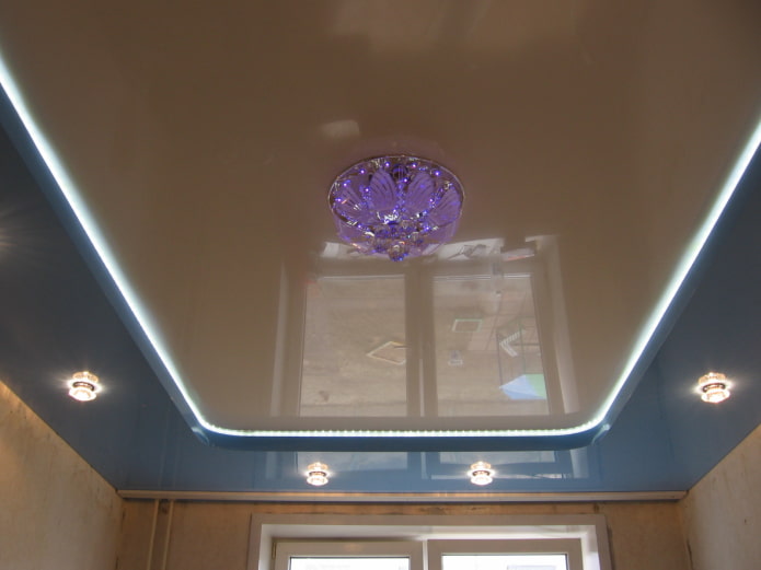 two-level tensile structure with rounded inner corners