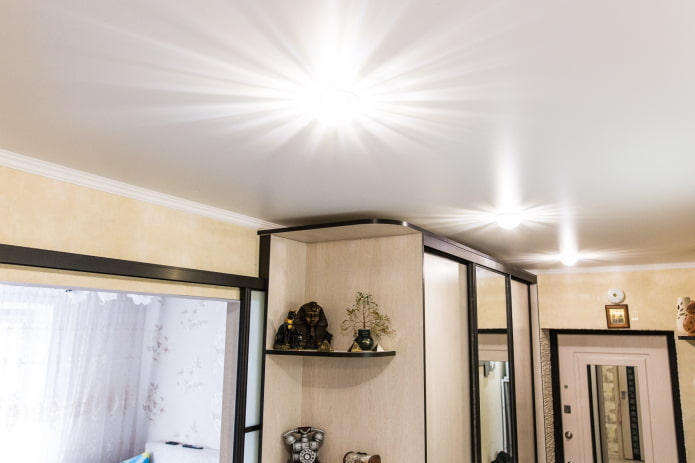 matte stretch fabric in the hallway matte stretch fabric in the hallway