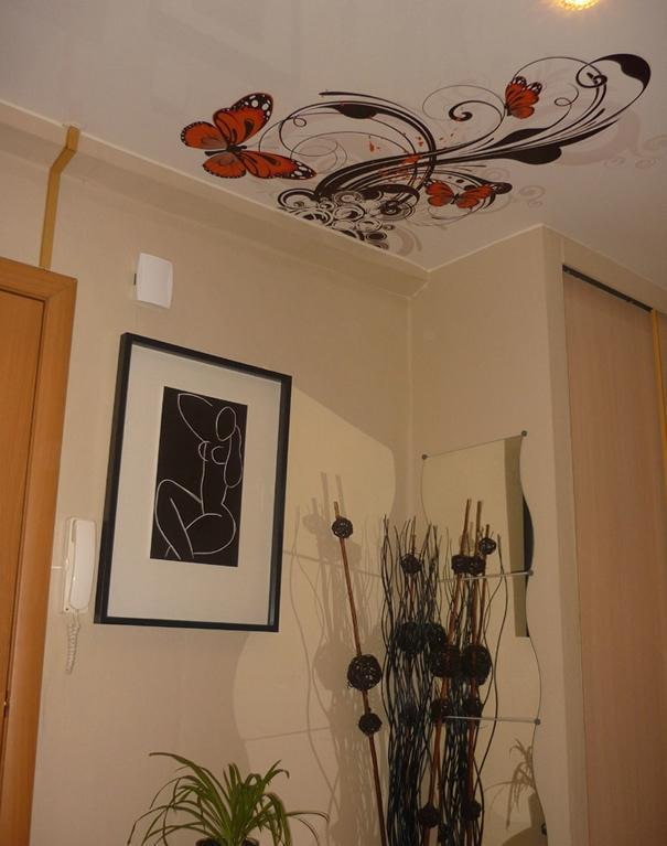 patterned stretch ceiling structure