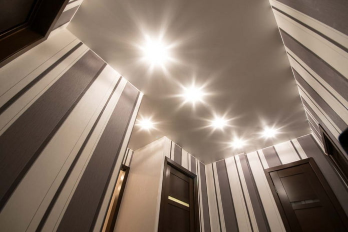 gray stretch ceiling structure