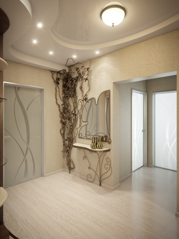 stretch canvas in a small hallway