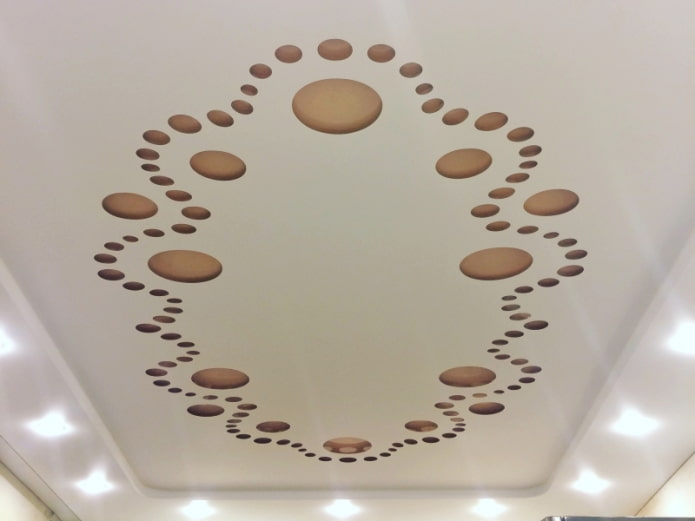 patterned perforated stretch fabric