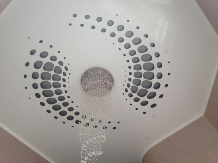 stretch fabric with perforation in the form of abstract patterns