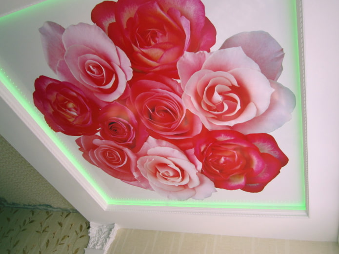 stretch fabric with photo printing in the form of a rose stretch fabric with photo printing in the form of a rose
