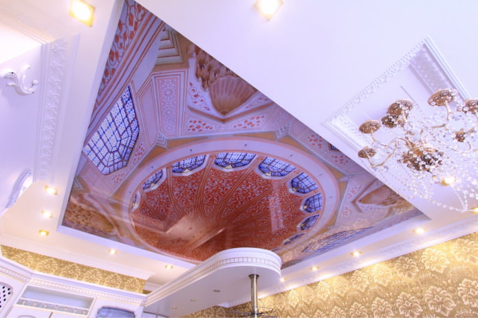 two-level tension structure with photo printing two-level tension structure with photo printing