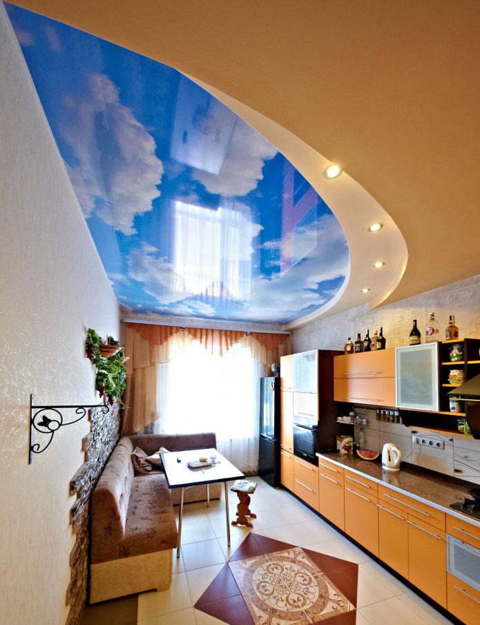 ceiling with a picture of the sky in the kitchen ceiling with a picture of the sky in the kitchen