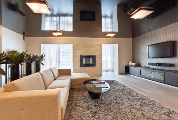 one-level black tension structure one-level black tension structure