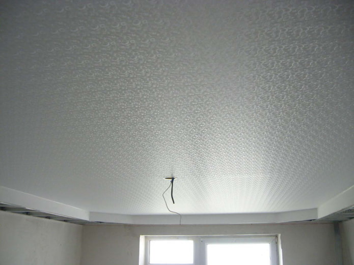 textured stretch fabric in white