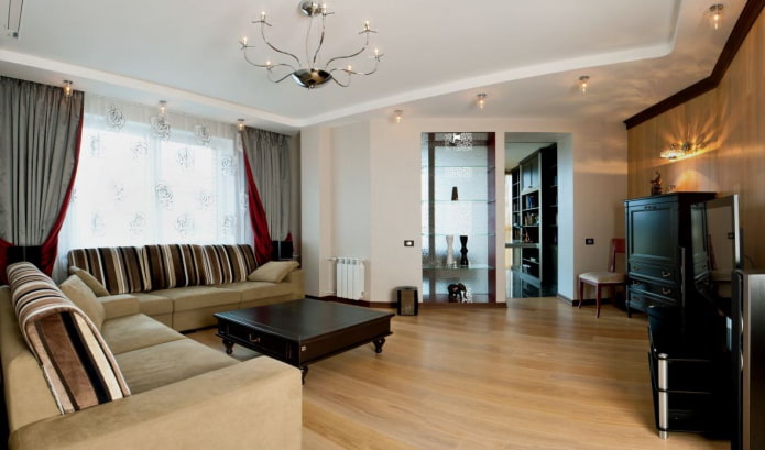 white stretch canvas in the interior of the living room