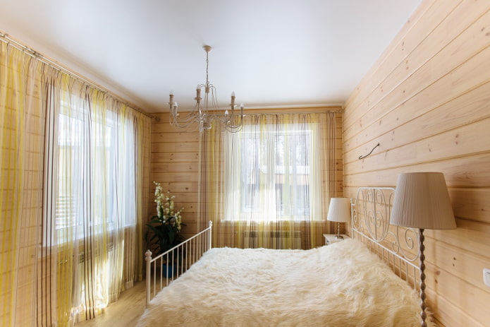 white stretch fabric in the bedroom