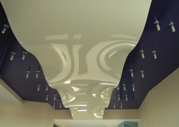 tensile fabric in the form of a wave