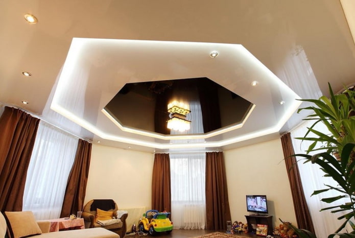 multi-level tension structure in the interior