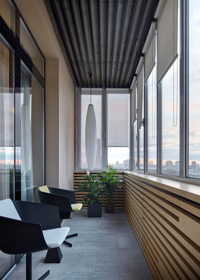 rack suspended structure on the loggia rack suspended structure on the loggia