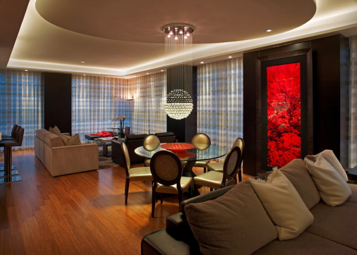 suspended structure with lighting suspended structure with lighting