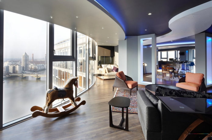 black and white hanging structure black and white hanging structure