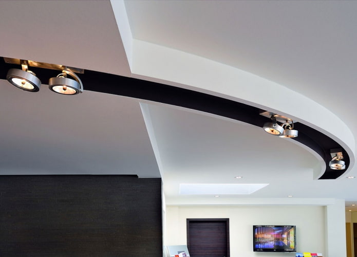 suspended structure with spots suspended structure with spots