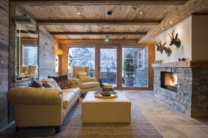 chalet-style wood ceiling chalet-style wood ceiling
