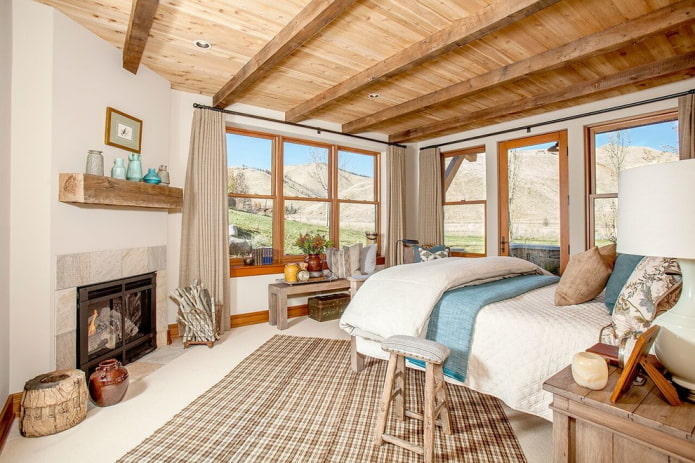 wooden ceiling with beams in the bedroom wooden ceiling with beams in the bedroom