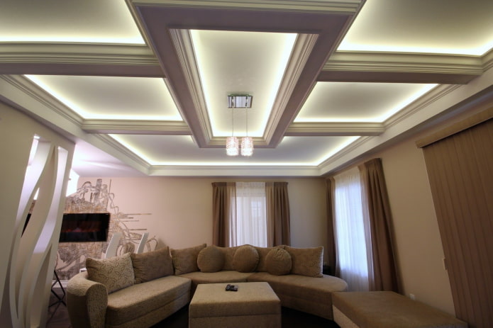 illuminated coffered structure illuminated coffered structure