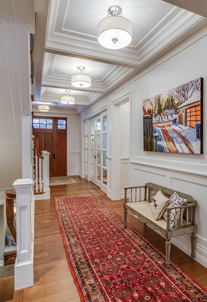 coffered structure with chandeliers coffered structure with chandeliers