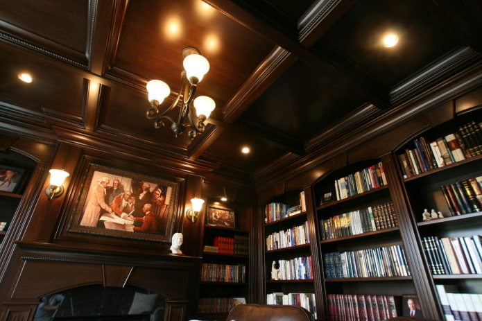 coffered design in wenge color coffered design in wenge color