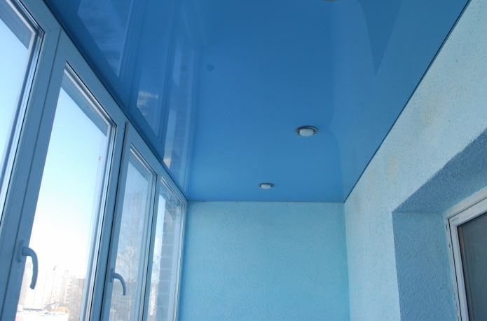 blue stretch canvas on the loggia blue stretch canvas on the loggia