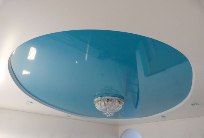 round ceiling structure in blue round ceiling structure in blue