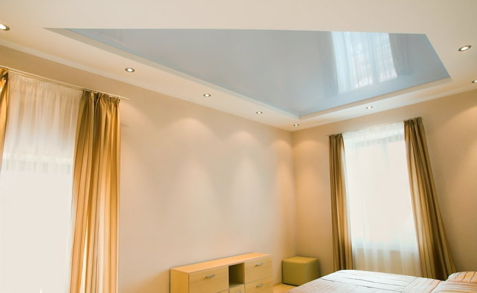 blue ceiling structure combined with curtains blue ceiling structure combined with curtains