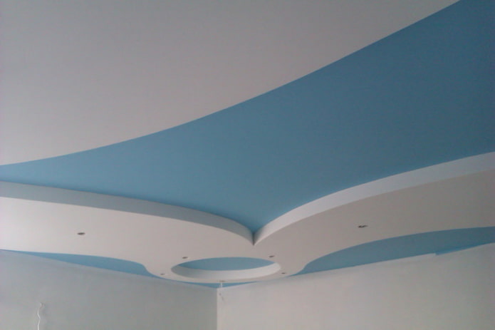 blue plasterboard suspended structure blue plasterboard suspended structure