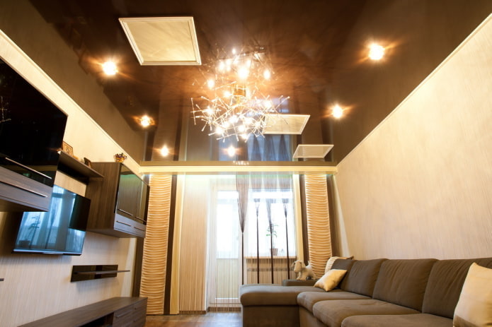 stretch fabric of chocolate color