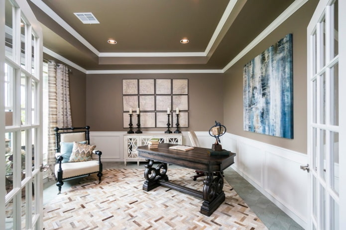 ceiling structure light brown