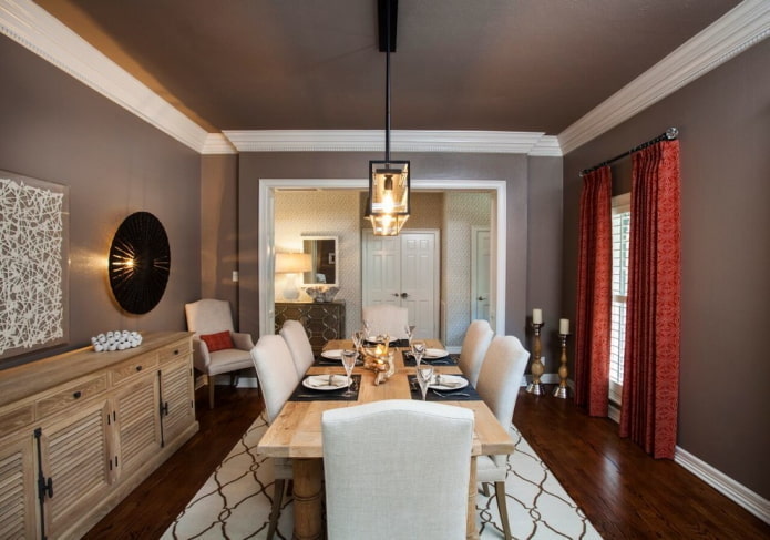 ceiling painted brown