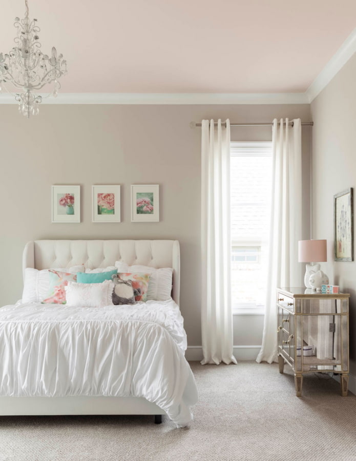 pale pink ceiling in the interior pale pink ceiling in the interior