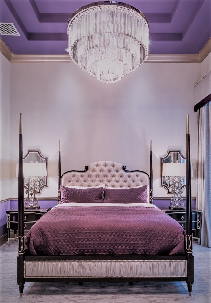 plasterboard Duplex ceiling purple ceiling