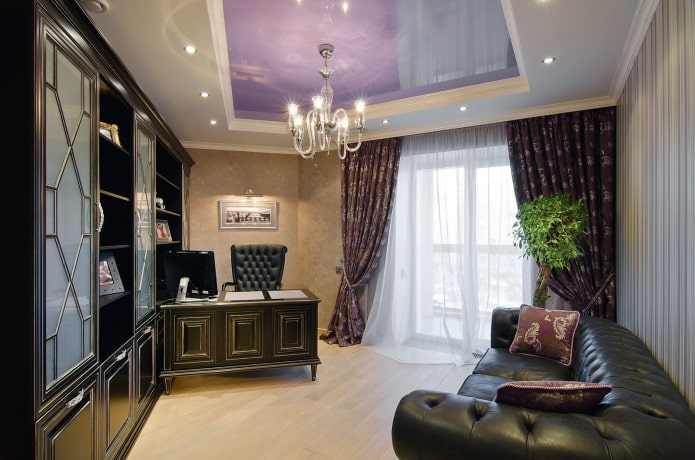 lilac ceiling in the interior