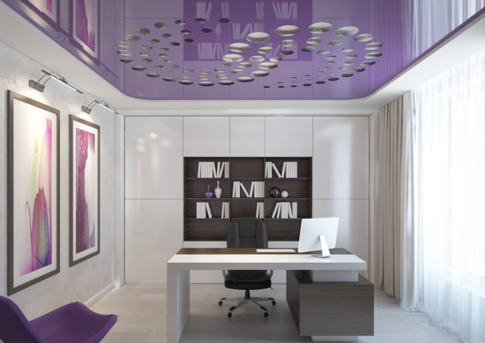 purple carved stretch fabric