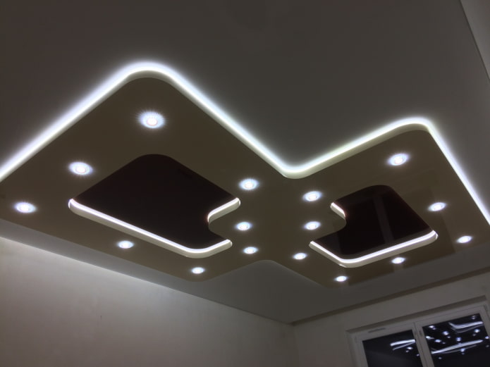 ceiling structure with contour lighting ceiling structure with contour lighting
