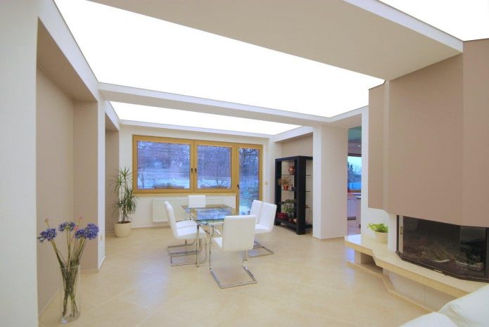 transparent ceiling in the interior transparent ceiling in the interior