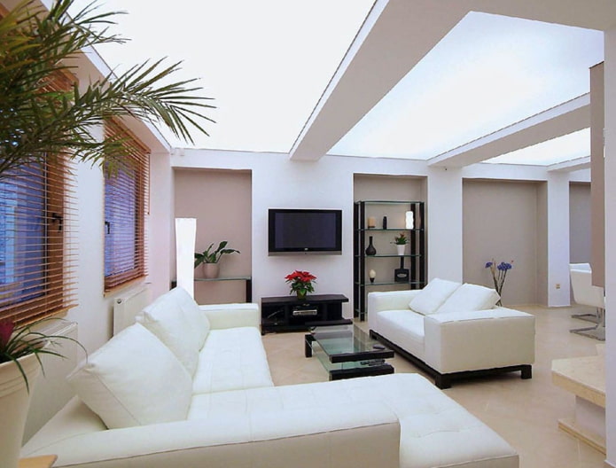 transparent ceiling in the interior transparent ceiling in the interior