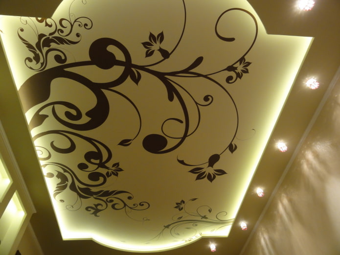 ceiling patterned and illuminated ceiling patterned and illuminated