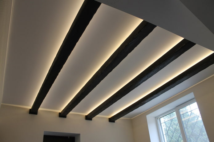 ceiling structure with beams and lighting ceiling structure with beams and lighting