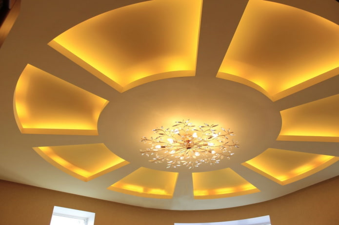figured ceiling structure with illumination figured ceiling structure with illumination