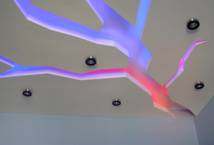 figured ceiling structure with illumination figured ceiling structure with illumination